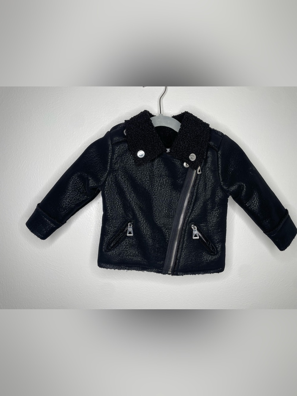 Urban Republic Black Faux Shearling Moto Jacket